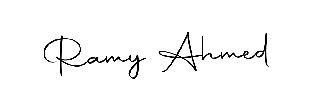 Design your own signature with our free online signature maker. With this signature software, you can create a handwritten (Autography-DOLnW) signature for name Ramy Ahmed. Ramy Ahmed signature style 10 images and pictures png