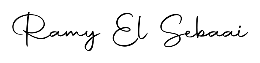 Transform the name Ramy El Sebaai into a signature masterpiece using Autography-DOLnW font. Ideal for photographers, artists, and creators looking for watermarks. Ramy El Sebaai signature style 10 images and pictures png