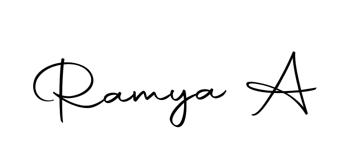 How to make Ramya A signature? Autography-DOLnW is a professional autograph style. Create handwritten signature for Ramya A name. Ramya A signature style 10 images and pictures png