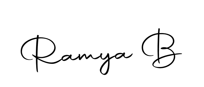 Make a short Ramya B signature style. Manage your documents anywhere anytime using Autography-DOLnW. Create and add eSignatures, submit forms, share and send files easily. Ramya B signature style 10 images and pictures png