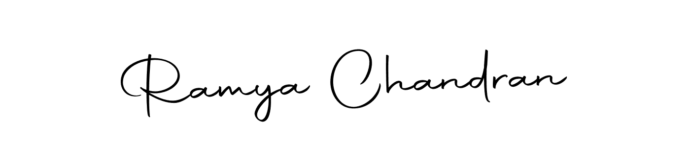 How to make Ramya Chandran name signature. Use Autography-DOLnW style for creating short signs online. This is the latest handwritten sign. Ramya Chandran signature style 10 images and pictures png