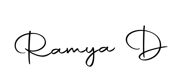 Design your own signature with our free online signature maker. With this signature software, you can create a handwritten (Autography-DOLnW) signature for name Ramya D. Ramya D signature style 10 images and pictures png