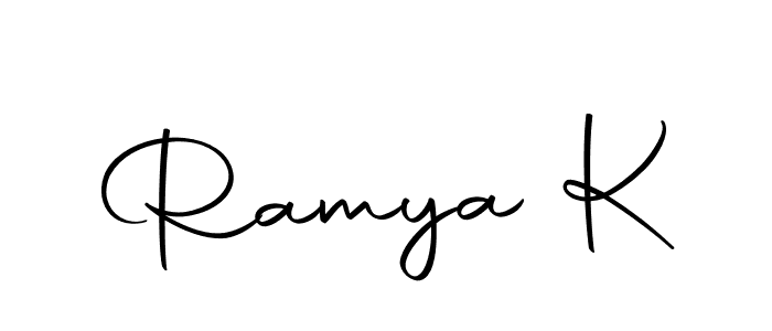 Also we have Ramya K name is the best signature style. Create professional handwritten signature collection using Autography-DOLnW autograph style. Ramya K signature style 10 images and pictures png