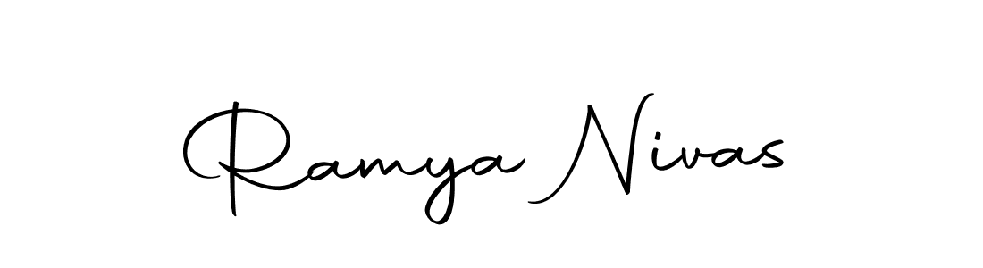 Create a beautiful signature design for name Ramya Nivas. With this signature (Autography-DOLnW) fonts, you can make a handwritten signature for free. Ramya Nivas signature style 10 images and pictures png