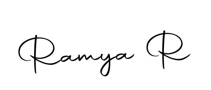 This is the best signature style for the Ramya R name. Also you like these signature font (Autography-DOLnW). Mix name signature. Ramya R signature style 10 images and pictures png