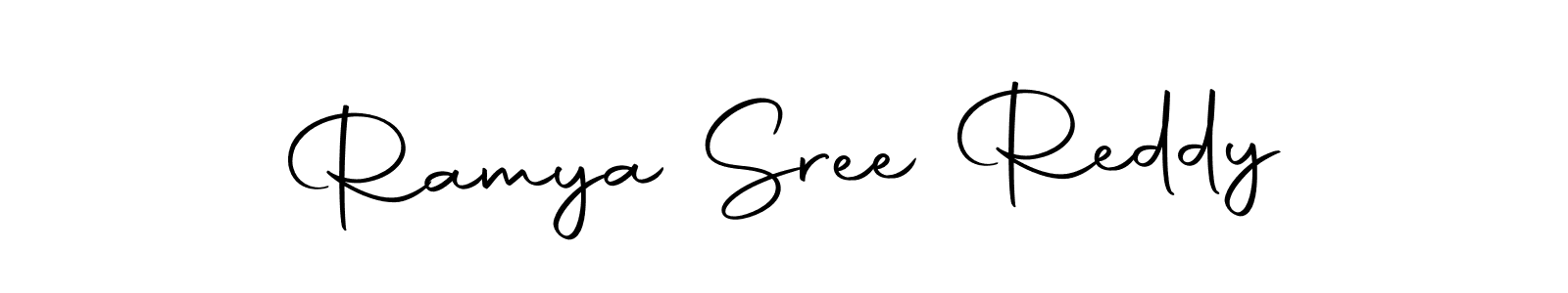 Create a beautiful signature design for name Ramya Sree Reddy. With this signature (Autography-DOLnW) fonts, you can make a handwritten signature for free. Ramya Sree Reddy signature style 10 images and pictures png