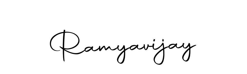 Design your own signature with our free online signature maker. With this signature software, you can create a handwritten (Autography-DOLnW) signature for name Ramyavijay. Ramyavijay signature style 10 images and pictures png