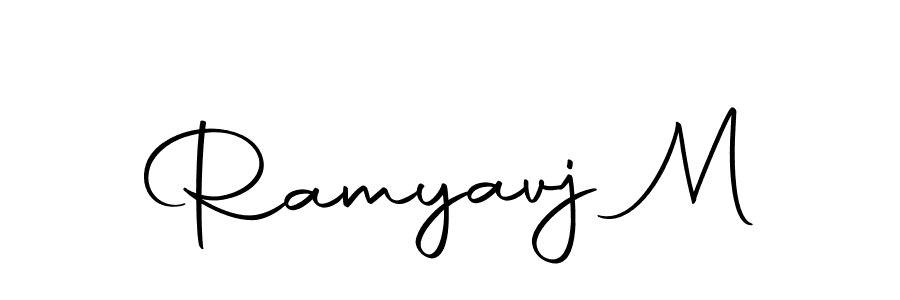 Make a short Ramyavj M signature style. Manage your documents anywhere anytime using Autography-DOLnW. Create and add eSignatures, submit forms, share and send files easily. Ramyavj M signature style 10 images and pictures png