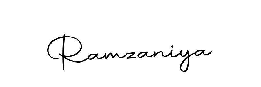 Make a beautiful signature design for name Ramzaniya. With this signature (Autography-DOLnW) style, you can create a handwritten signature for free. Ramzaniya signature style 10 images and pictures png