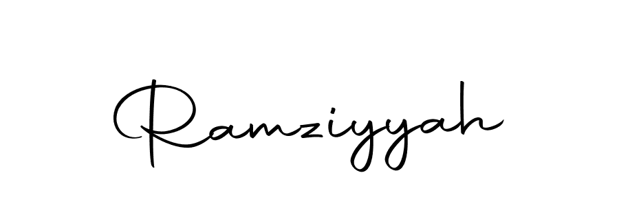 Design your own signature with our free online signature maker. With this signature software, you can create a handwritten (Autography-DOLnW) signature for name Ramziyyah. Ramziyyah signature style 10 images and pictures png