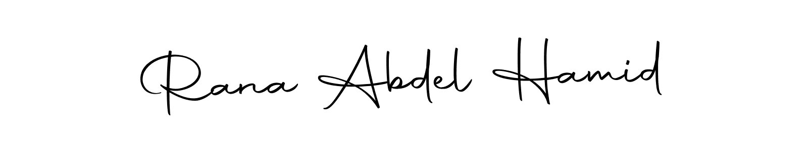 You should practise on your own different ways (Autography-DOLnW) to write your name (Rana Abdel Hamid) in signature. don't let someone else do it for you. Rana Abdel Hamid signature style 10 images and pictures png