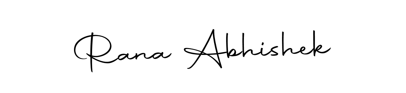 The best way (Autography-DOLnW) to make a short signature is to pick only two or three words in your name. The name Rana Abhishek include a total of six letters. For converting this name. Rana Abhishek signature style 10 images and pictures png