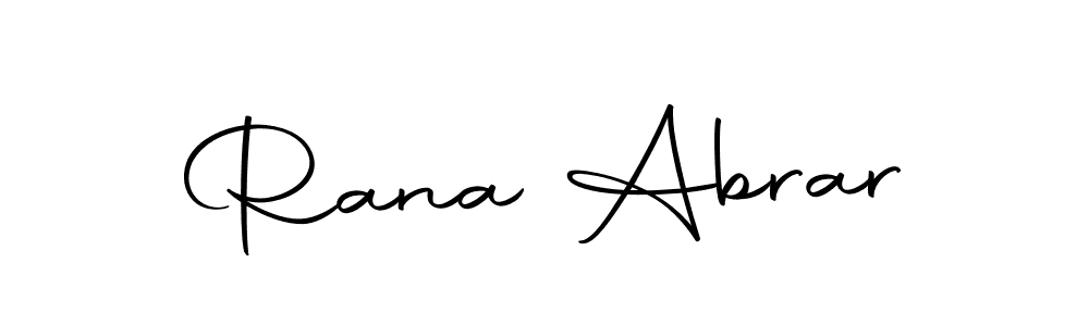 Make a beautiful signature design for name Rana Abrar. Use this online signature maker to create a handwritten signature for free. Rana Abrar signature style 10 images and pictures png