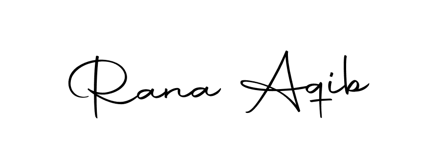 How to make Rana Aqib name signature. Use Autography-DOLnW style for creating short signs online. This is the latest handwritten sign. Rana Aqib signature style 10 images and pictures png