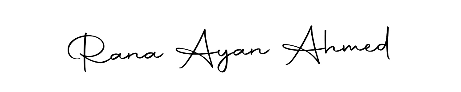 Use a signature maker to create a handwritten signature online. With this signature software, you can design (Autography-DOLnW) your own signature for name Rana Ayan Ahmed. Rana Ayan Ahmed signature style 10 images and pictures png