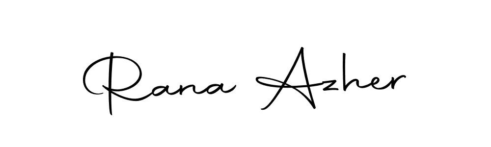 You should practise on your own different ways (Autography-DOLnW) to write your name (Rana Azher) in signature. don't let someone else do it for you. Rana Azher signature style 10 images and pictures png