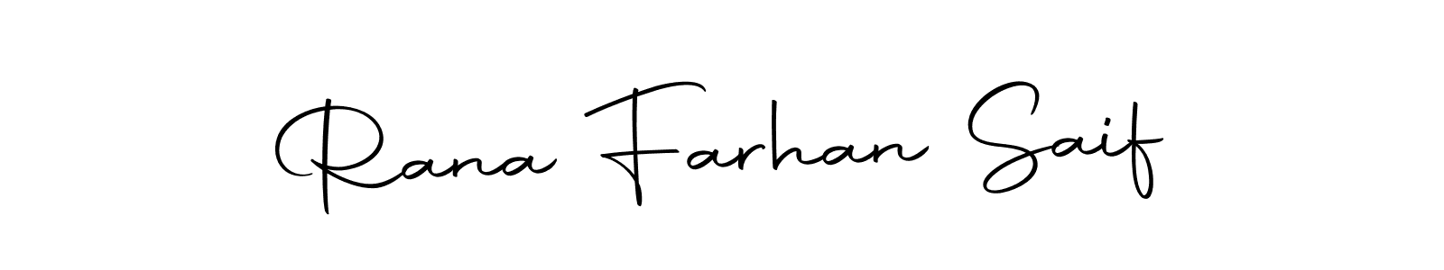 Design your own signature with our free online signature maker. With this signature software, you can create a handwritten (Autography-DOLnW) signature for name Rana Farhan Saif. Rana Farhan Saif signature style 10 images and pictures png