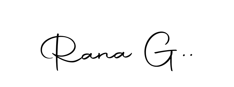 This is the best signature style for the Rana G.. name. Also you like these signature font (Autography-DOLnW). Mix name signature. Rana G.. signature style 10 images and pictures png