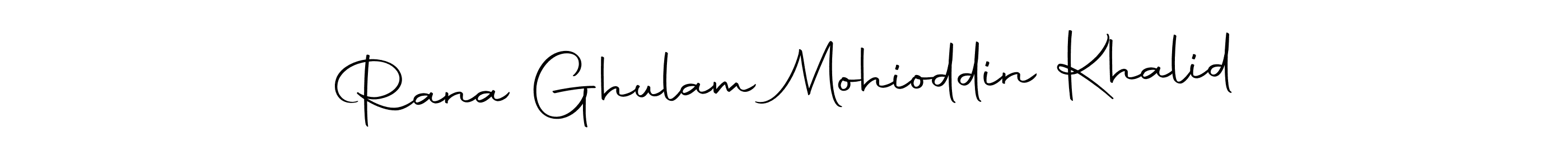 Use a signature maker to create a handwritten signature online. With this signature software, you can design (Autography-DOLnW) your own signature for name Rana Ghulam Mohioddin Khalid. Rana Ghulam Mohioddin Khalid signature style 10 images and pictures png