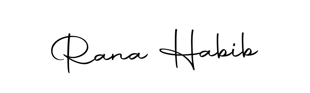 You should practise on your own different ways (Autography-DOLnW) to write your name (Rana Habib) in signature. don't let someone else do it for you. Rana Habib signature style 10 images and pictures png