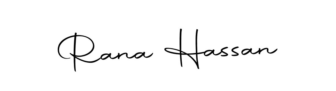 You should practise on your own different ways (Autography-DOLnW) to write your name (Rana Hassan) in signature. don't let someone else do it for you. Rana Hassan signature style 10 images and pictures png