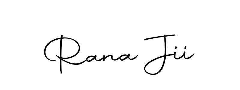 How to make Rana Jii name signature. Use Autography-DOLnW style for creating short signs online. This is the latest handwritten sign. Rana Jii signature style 10 images and pictures png