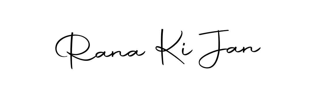 You can use this online signature creator to create a handwritten signature for the name Rana Ki Jan. This is the best online autograph maker. Rana Ki Jan signature style 10 images and pictures png