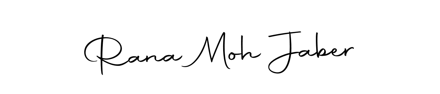 You should practise on your own different ways (Autography-DOLnW) to write your name (Rana Moh Jaber) in signature. don't let someone else do it for you. Rana Moh Jaber signature style 10 images and pictures png