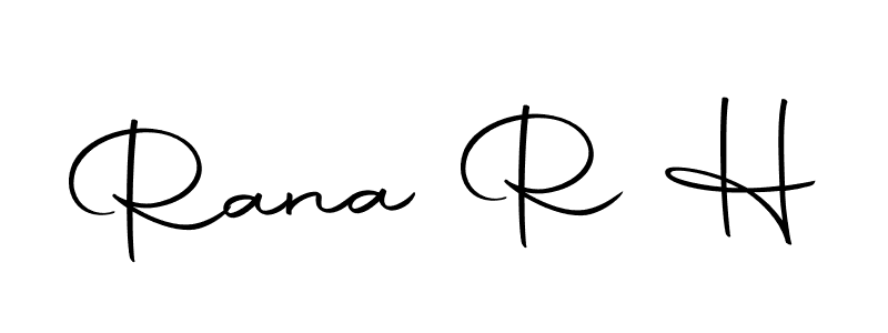 You should practise on your own different ways (Autography-DOLnW) to write your name (Rana R H) in signature. don't let someone else do it for you. Rana R H signature style 10 images and pictures png
