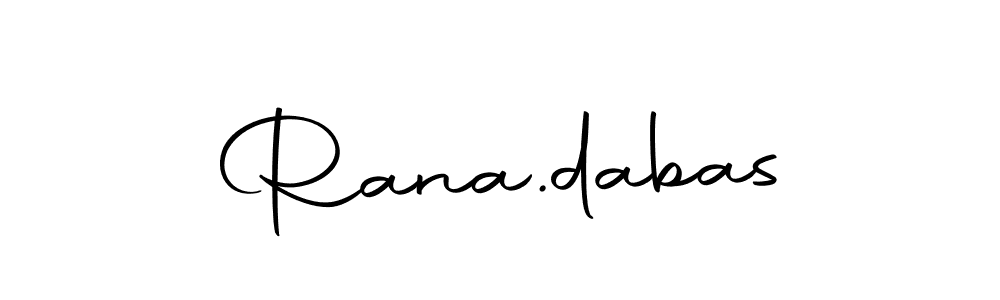 How to make Rana.dabas name signature. Use Autography-DOLnW style for creating short signs online. This is the latest handwritten sign. Rana.dabas signature style 10 images and pictures png