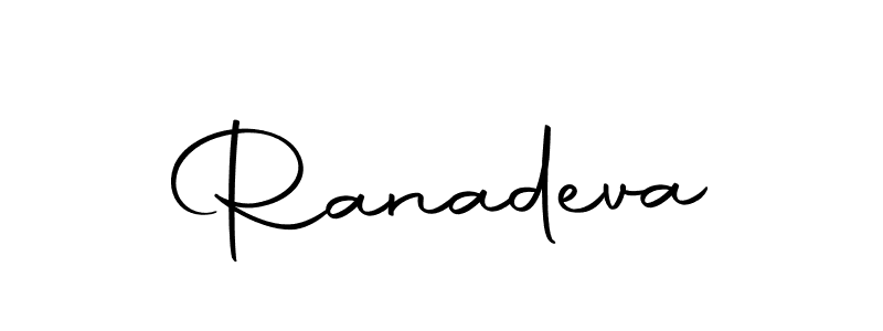 Use a signature maker to create a handwritten signature online. With this signature software, you can design (Autography-DOLnW) your own signature for name Ranadeva. Ranadeva signature style 10 images and pictures png