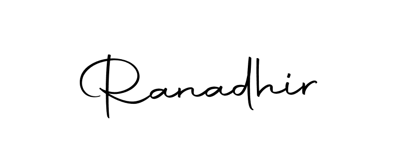 Create a beautiful signature design for name Ranadhir. With this signature (Autography-DOLnW) fonts, you can make a handwritten signature for free. Ranadhir signature style 10 images and pictures png