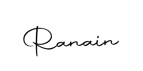 The best way (Autography-DOLnW) to make a short signature is to pick only two or three words in your name. The name Ranain include a total of six letters. For converting this name. Ranain signature style 10 images and pictures png