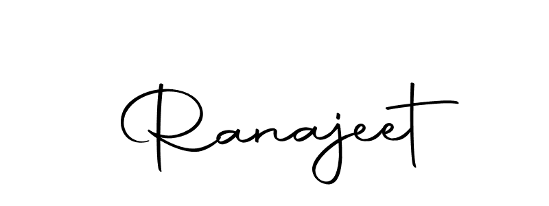 Use a signature maker to create a handwritten signature online. With this signature software, you can design (Autography-DOLnW) your own signature for name Ranajeet. Ranajeet signature style 10 images and pictures png