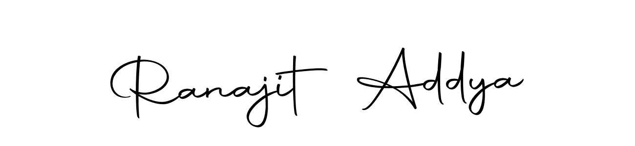 How to make Ranajit Addya name signature. Use Autography-DOLnW style for creating short signs online. This is the latest handwritten sign. Ranajit Addya signature style 10 images and pictures png