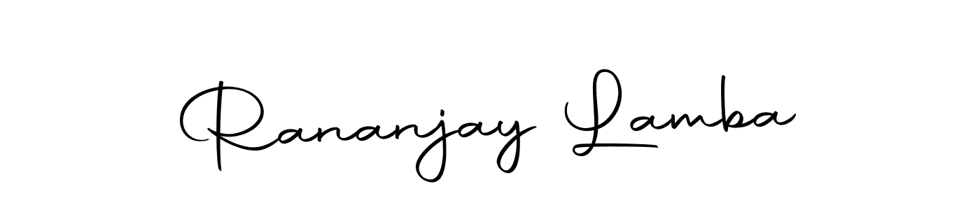 Make a beautiful signature design for name Rananjay Lamba. Use this online signature maker to create a handwritten signature for free. Rananjay Lamba signature style 10 images and pictures png