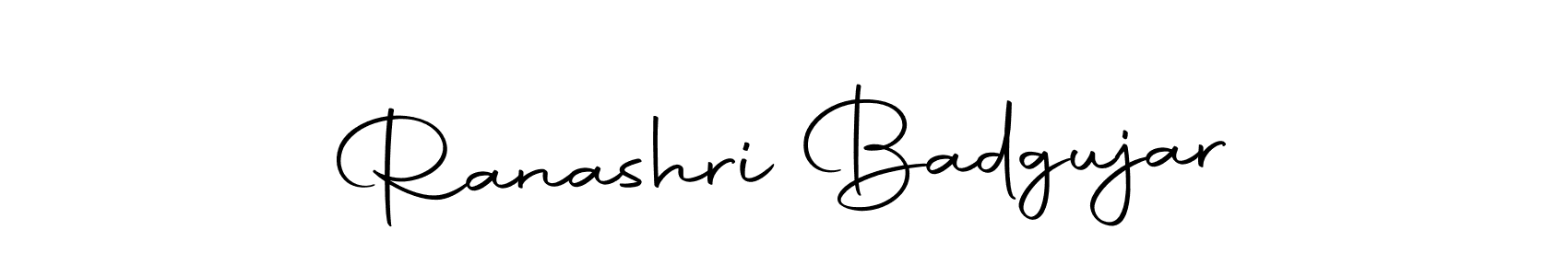 Create a beautiful signature design for name Ranashri Badgujar. With this signature (Autography-DOLnW) fonts, you can make a handwritten signature for free. Ranashri Badgujar signature style 10 images and pictures png