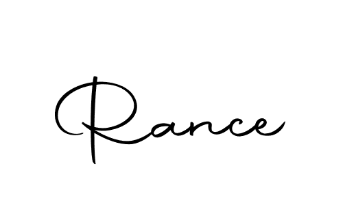 Use a signature maker to create a handwritten signature online. With this signature software, you can design (Autography-DOLnW) your own signature for name Rance. Rance signature style 10 images and pictures png
