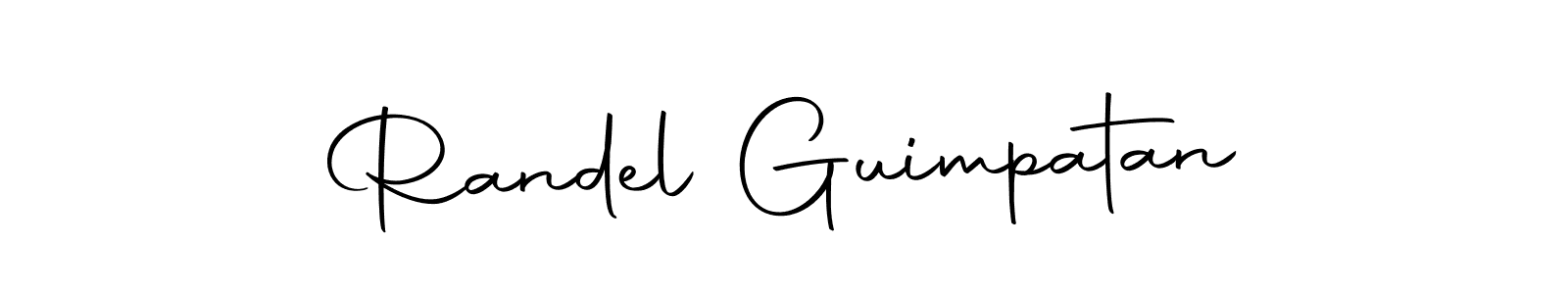 Create a beautiful signature design for name Randel Guimpatan. With this signature (Autography-DOLnW) fonts, you can make a handwritten signature for free. Randel Guimpatan signature style 10 images and pictures png