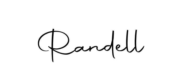 How to make Randell name signature. Use Autography-DOLnW style for creating short signs online. This is the latest handwritten sign. Randell signature style 10 images and pictures png