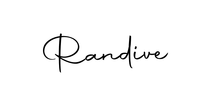 Use a signature maker to create a handwritten signature online. With this signature software, you can design (Autography-DOLnW) your own signature for name Randive. Randive signature style 10 images and pictures png