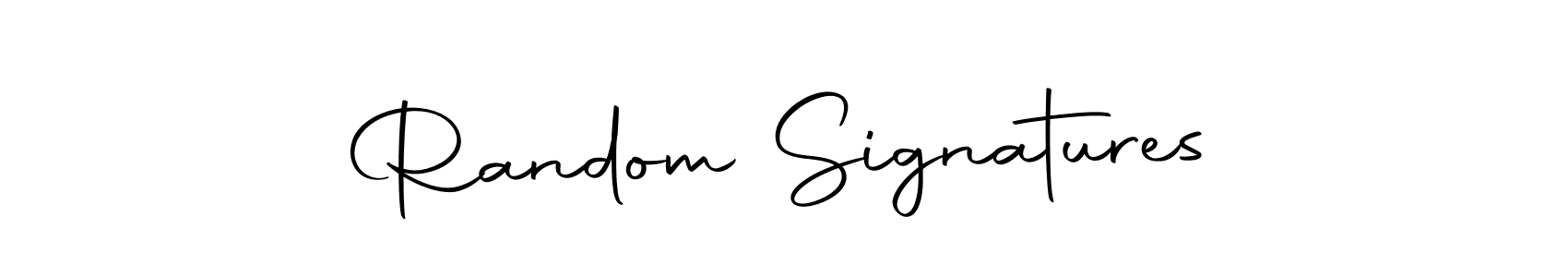 Similarly Autography-DOLnW is the best handwritten signature design. Signature creator online .You can use it as an online autograph creator for name Random Signatures. Random Signatures signature style 10 images and pictures png
