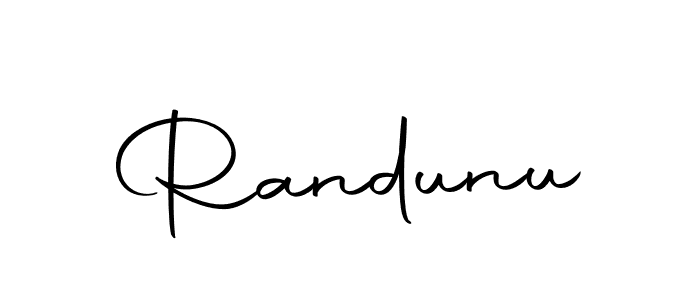 Design your own signature with our free online signature maker. With this signature software, you can create a handwritten (Autography-DOLnW) signature for name Randunu. Randunu signature style 10 images and pictures png