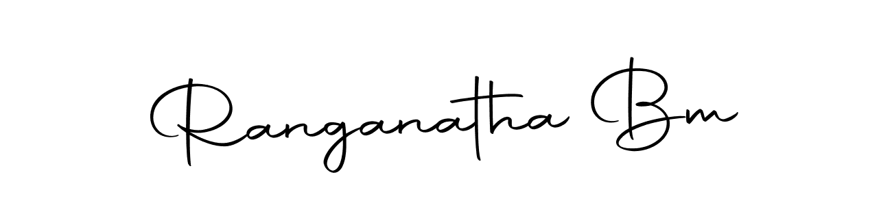 Create a beautiful signature design for name Ranganatha Bm. With this signature (Autography-DOLnW) fonts, you can make a handwritten signature for free. Ranganatha Bm signature style 10 images and pictures png