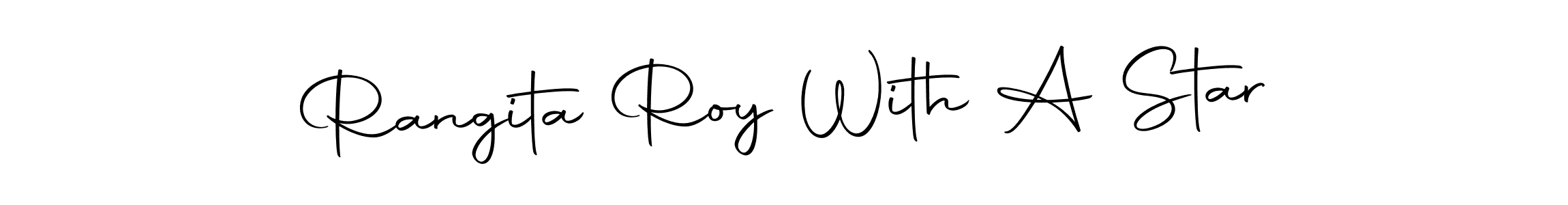 The best way (Autography-DOLnW) to make a short signature is to pick only two or three words in your name. The name Rangita Roy With A Star include a total of six letters. For converting this name. Rangita Roy With A Star signature style 10 images and pictures png