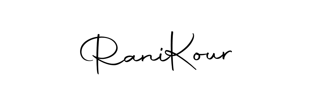 The best way (Autography-DOLnW) to make a short signature is to pick only two or three words in your name. The name Rani  Kour include a total of six letters. For converting this name. Rani  Kour signature style 10 images and pictures png