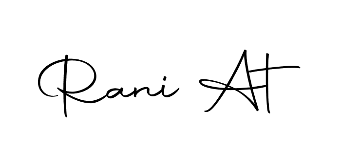 You can use this online signature creator to create a handwritten signature for the name Rani At. This is the best online autograph maker. Rani At signature style 10 images and pictures png