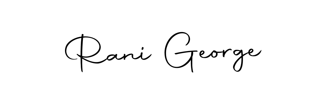 Also we have Rani George name is the best signature style. Create professional handwritten signature collection using Autography-DOLnW autograph style. Rani George signature style 10 images and pictures png