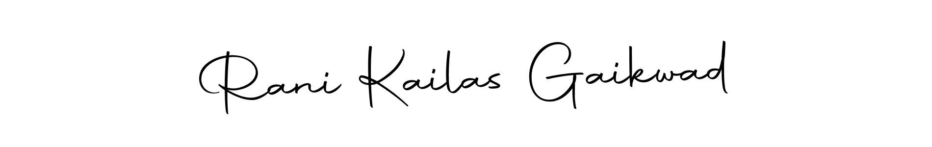 The best way (Autography-DOLnW) to make a short signature is to pick only two or three words in your name. The name Rani Kailas Gaikwad include a total of six letters. For converting this name. Rani Kailas Gaikwad signature style 10 images and pictures png