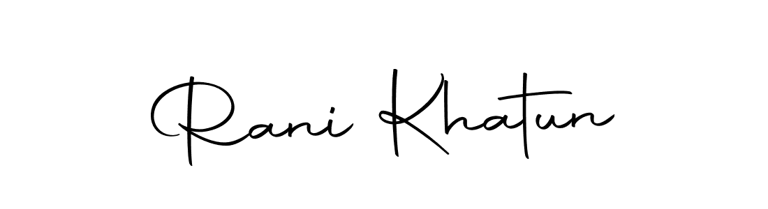 Design your own signature with our free online signature maker. With this signature software, you can create a handwritten (Autography-DOLnW) signature for name Rani Khatun. Rani Khatun signature style 10 images and pictures png